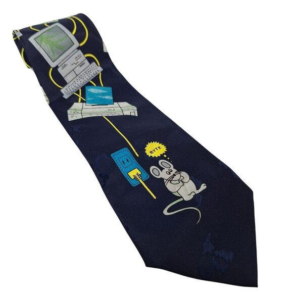 Computer Mouse Desktop Novelty Necktie - Picture 1 of 5